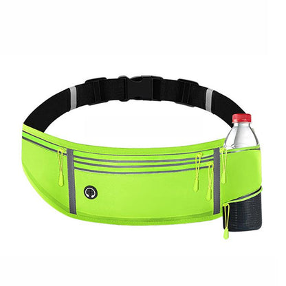 MF-008 Outdoor Sports Fitness Waterproof Waist Bag Phone Pocket, Style: With Water Bottle Bag(Fluorescent Green) by bashfashion