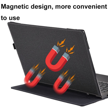 For Samsung Galaxy Book Pro 15.6 inch Leather Laptop Anti-Fall Protective Case With Stand(Black) by bashfashion