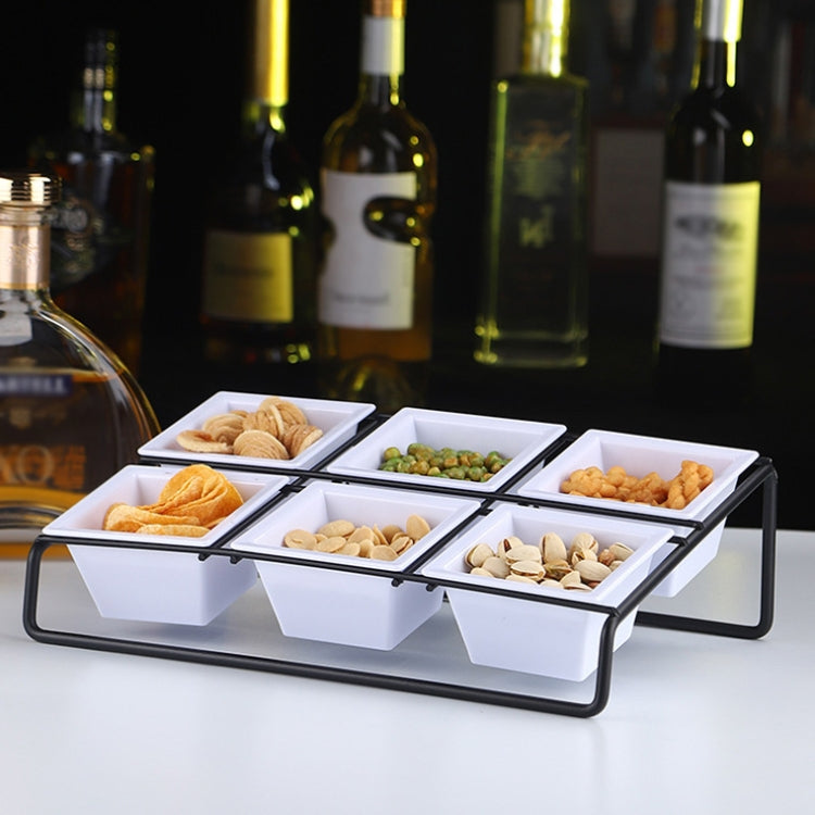 Stainless Steel Bar Plastic Fruit Plate Rack, without Fruit Dish, Grid Number:3 Grids(B Type) by bashfashion