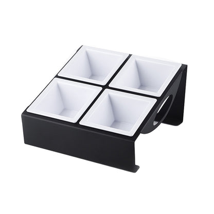 Stainless Steel Bar Plastic Fruit Plate Rack, without Fruit Dish, Grid Number:4 Grids(B Type) by bashfashion