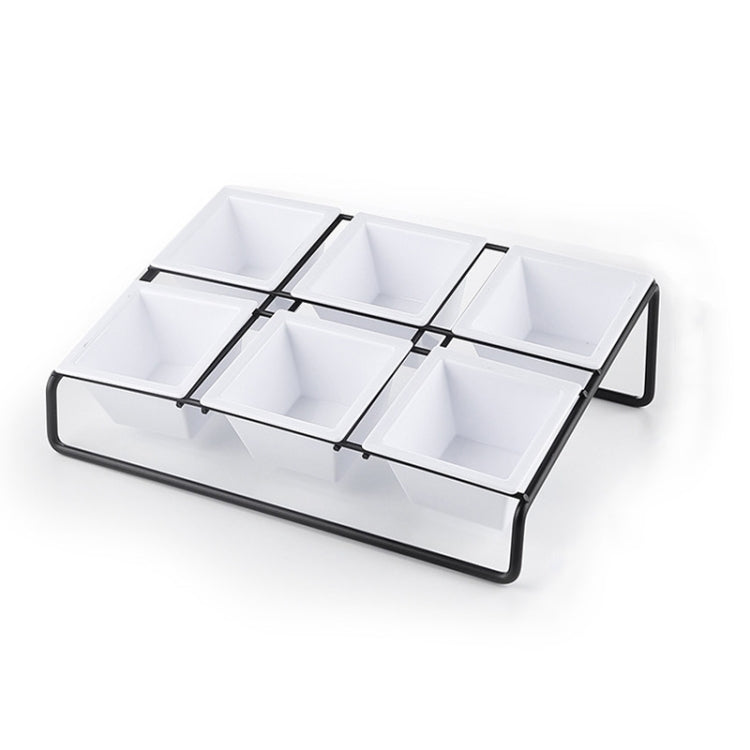 Stainless Steel Bar Plastic Fruit Plate Rack, without Fruit Dish, Grid Number:6 Grids(A Type) by bashfashion