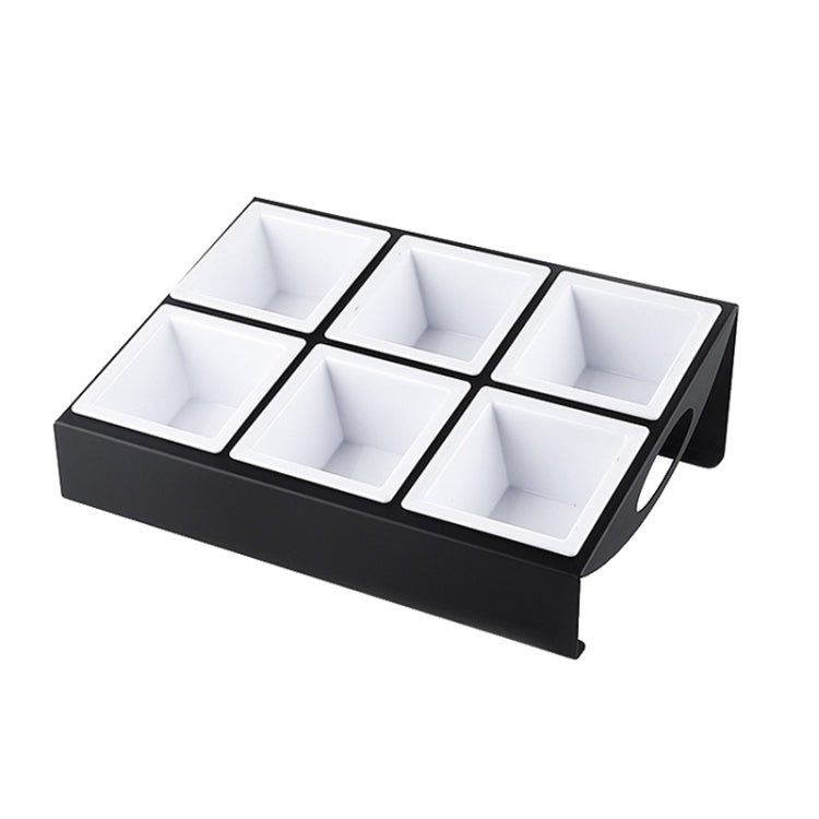 Stainless Steel Bar Plastic Fruit Plate Rack, without Fruit Dish, Grid Number:6 Grids(B Type) by bashfashion