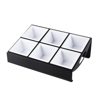 Stainless Steel Bar Plastic Fruit Plate Rack, without Fruit Dish, Grid Number:6 Grids(B Type) by bashfashion