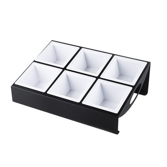 Stainless Steel Bar Plastic Fruit Plate Rack, without Fruit Dish, Grid Number:6 Grids(B Type) by bashfashion