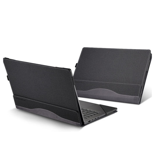 For Samsung Galaxy Book 4 Ultra 16 Inch Leather Laptop Anti-Fall Protective Case(Black) by bashfashion