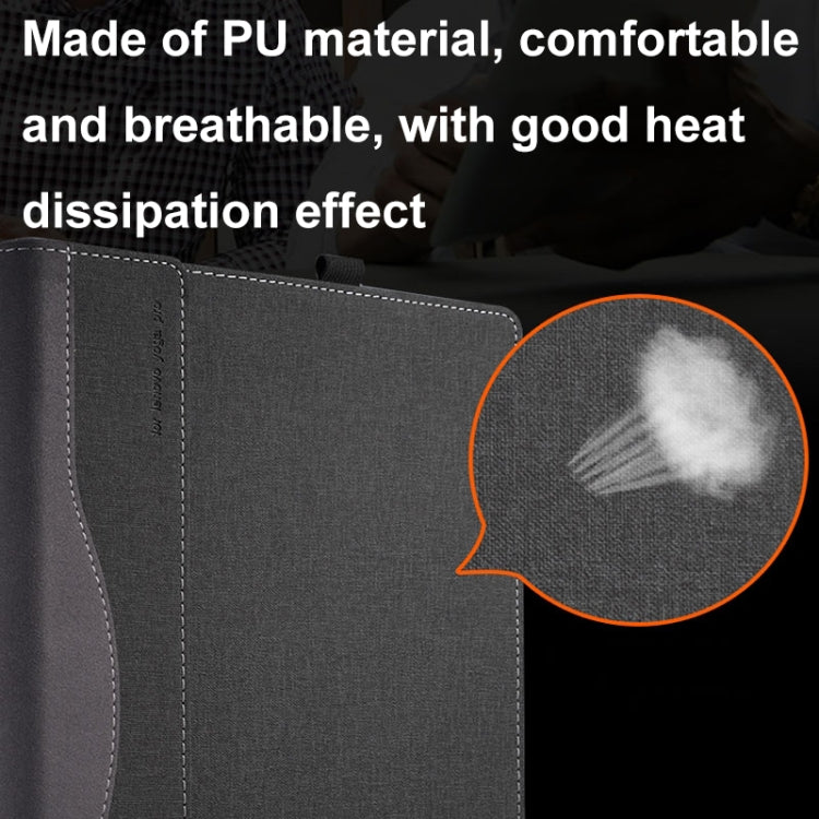 For Samsung Galaxy Book 4 Pro 360 16 Inch Leather Laptop Anti-Fall Protective Case(Dark Blue) by bashfashion