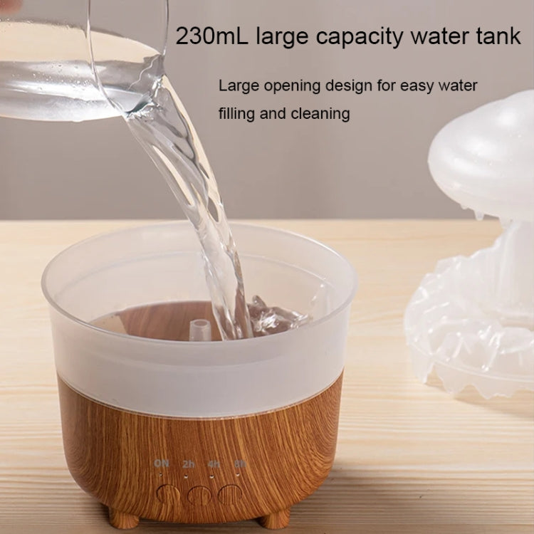 V50 Desktop Colorful Night Light Humidifier Wood Grain Water Drop Aroma Diffuser, Spec: UK Plug(Green) by bashfashion