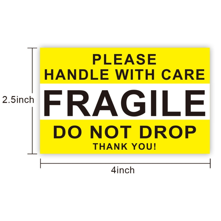 Handle With Care Fragile Warning Sticker Label, Size: 2.5x4 inch(A-249) by bashfashion