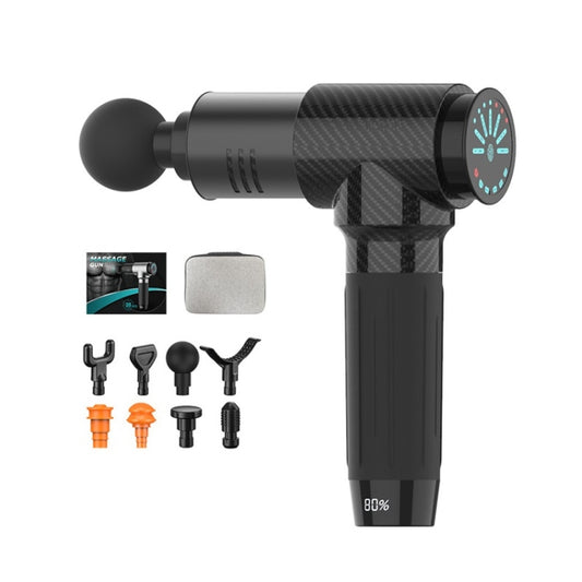 Y10 Fitness Massage Fascia Muscle Vibration Massager, Specification: 7 Gears Carbon Fiber(UK Plug) by bashfashion