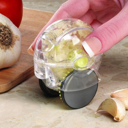 Kitchen Manual Roller Garlic Cutter Quick Grinding Garlic Tool Random Colour Delivery by bashfashion