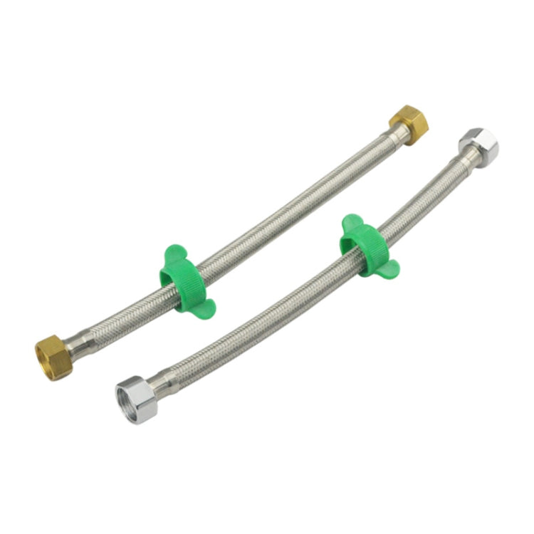 30cm Steel Hat 304 Stainless Steel Metal Knitting Hose Toilet Water Heater Hot And Cold Water High Pressure Pipe 4/8 Inch DN15 Connecting Pipe by bashfashion