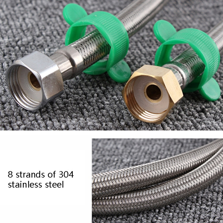 80cm Steel Hat 304 Stainless Steel Metal Knitting Hose Toilet Water Heater Hot And Cold Water High Pressure Pipe 4/8 Inch DN15 Connecting Pipe by bashfashion