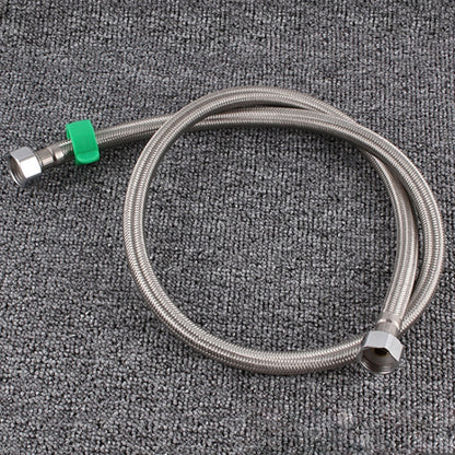 1.5m Steel Hat 304 Stainless Steel Metal Knitting Hose Toilet Water Heater Hot And Cold Water High Pressure Pipe 4/8 Inch DN15 Connecting Pipe by bashfashion