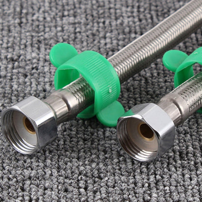1.5m Steel Hat 304 Stainless Steel Metal Knitting Hose Toilet Water Heater Hot And Cold Water High Pressure Pipe 4/8 Inch DN15 Connecting Pipe by bashfashion