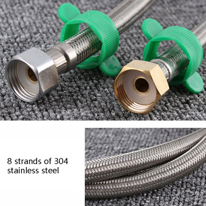 1.5m Steel Hat 304 Stainless Steel Metal Knitting Hose Toilet Water Heater Hot And Cold Water High Pressure Pipe 4/8 Inch DN15 Connecting Pipe by bashfashion