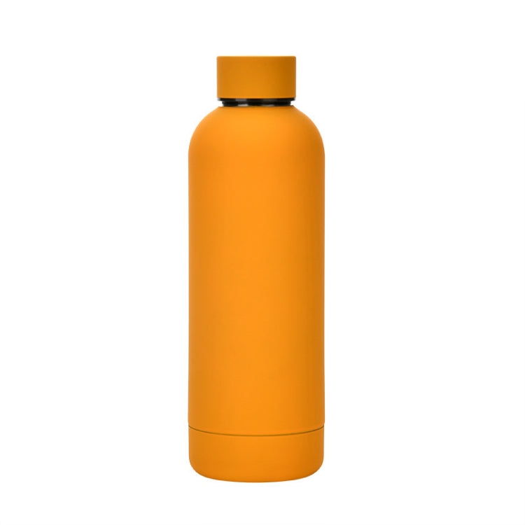 Stainless Steel Outdoor Matte Water Bottle Portable Sports Water Cup Rubber Paint Insulation Cup(Khaki) by bashfashion