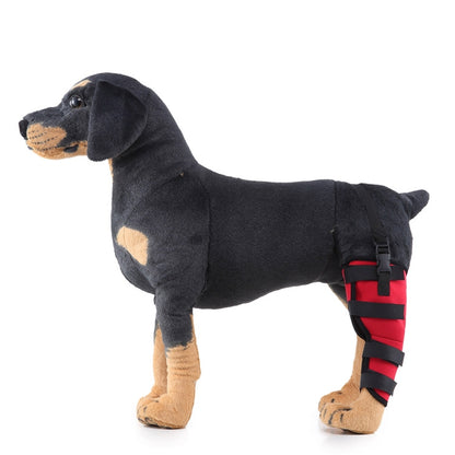 HJ19 Pet Surgery Rehabilitation Back Leg Protector Walking Aids, Size: XS(Red Left Back Leg) by bashfashion