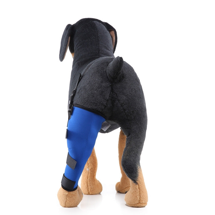 HJ19 Pet Surgery Rehabilitation Back Leg Protector Walking Aids, Size: XS(Blue Left Back Leg) by bashfashion