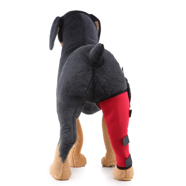 HJ19 Pet Surgery Rehabilitation Back Leg Protector Walking Aids, Size: XS(Red Right Back Leg) by bashfashion