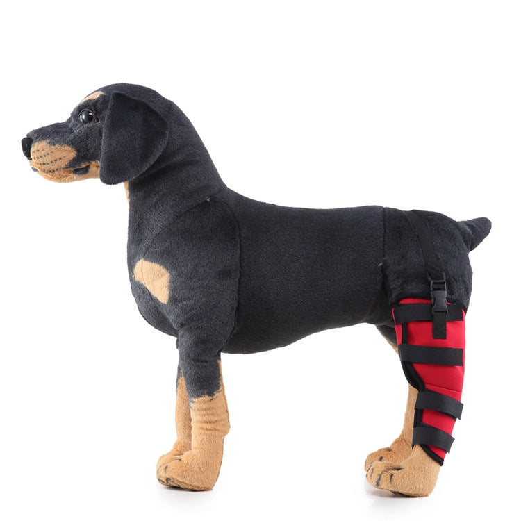 HJ19 Pet Surgery Rehabilitation Back Leg Protector Walking Aids, Size: M(Red Left Back Leg) by bashfashion