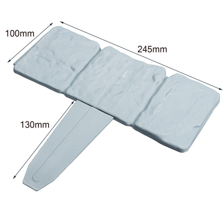 5pcs Imitation Stone Fence Garden Outdoor Gardening Lawn Plastic Isolation PP Fence Simple Splicable Fence(Gray) by bashfashion