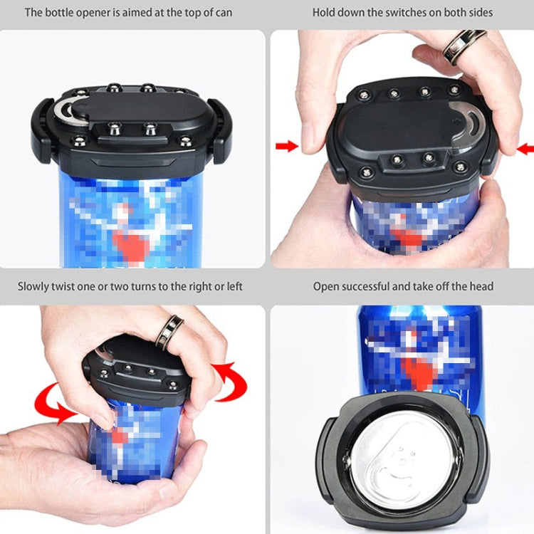 KPQ001 Multi-Function Can Bottle Opener Portable Stainless Steel Beer Screwdriver(Black) by bashfashion