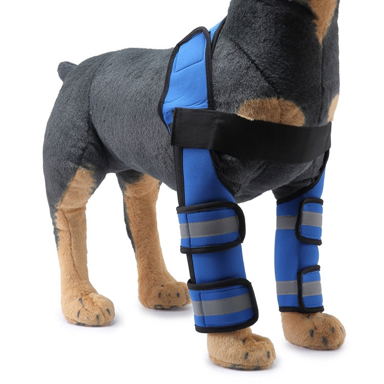 Pet Dog Leg Knee Guard Surgery Injury Protective Cover, Size: S(Support Strips Model (Blue)) by bashfashion