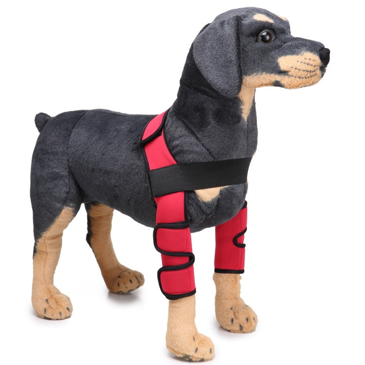 Pet Dog Leg Knee Guard Surgery Injury Protective Cover, Size: M(Classic Model (Red)) by bashfashion