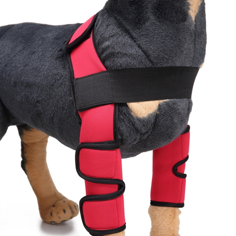 Pet Dog Leg Knee Guard Surgery Injury Protective Cover, Size: M(Classic Model (Red)) by bashfashion