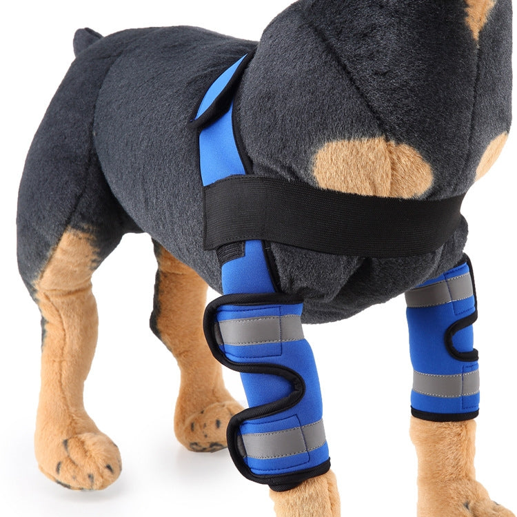 Pet Dog Leg Knee Guard Surgery Injury Protective Cover, Size: M(Anti-glory Model (Blue)) by bashfashion