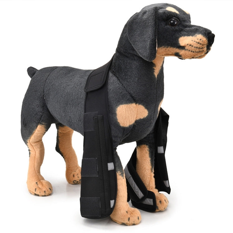 Pet Dog Leg Knee Guard Surgery Injury Protective Cover, Size: M(Support Strips Model (Black)) by bashfashion