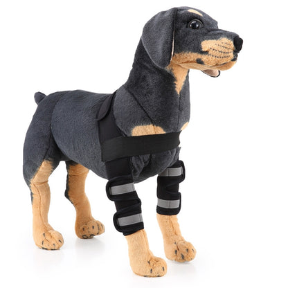 Pet Dog Leg Knee Guard Surgery Injury Protective Cover, Size: L(Anti-glory Model (Black)) by bashfashion