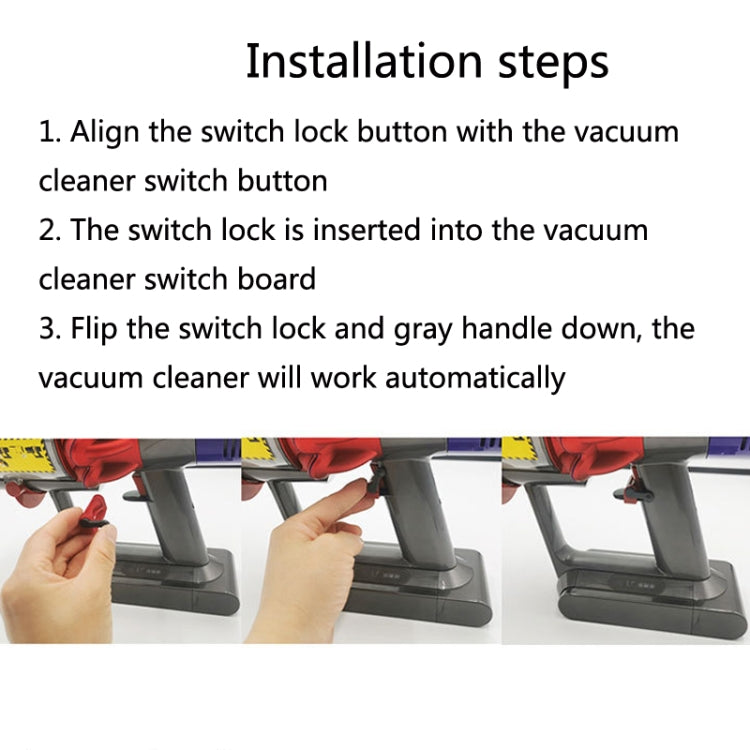 2 PCS HJ-PJ-0046 Vacuum Cleaner Accessories Switch Buckle Retainer For Dyson V6 / V7 / V8 / V10 / V11 by bashfashion