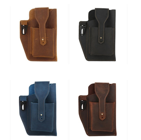 6543 Men Retro Sports Mobile Phone Belt Bag Waist Bag(Coffee) by bashfashion