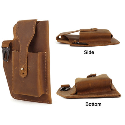 6543 Men Retro Sports Mobile Phone Belt Bag Waist Bag(Coffee) by bashfashion