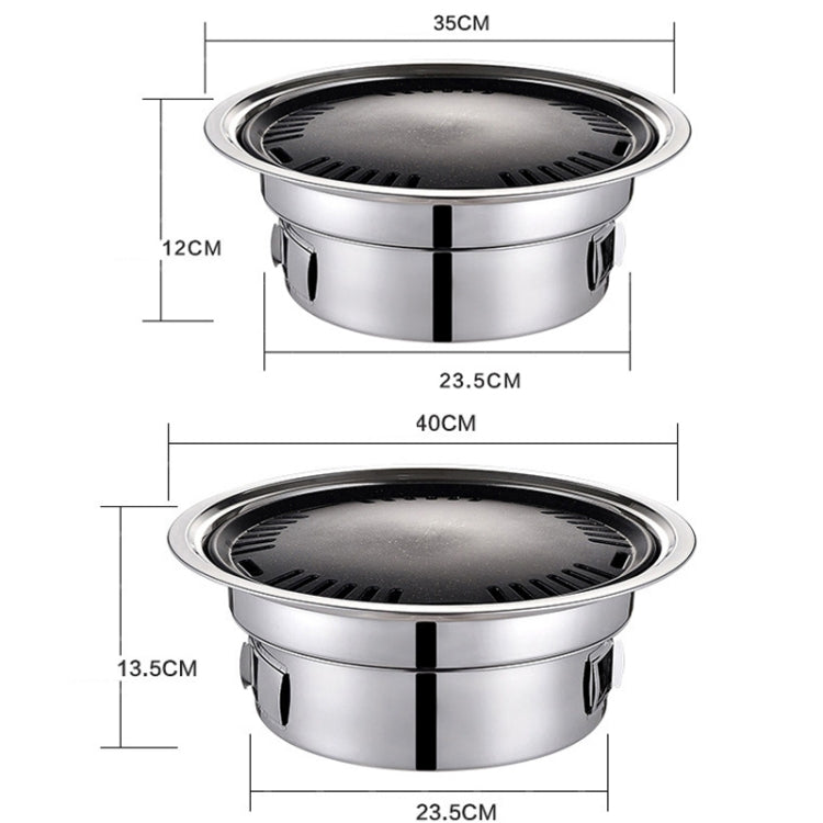 Household Stainless Steel Charcoal Barbecue Stove Outdoor Camping Portable Charcoal Stove Set, Size: 40cm(Complete Set) by bashfashion
