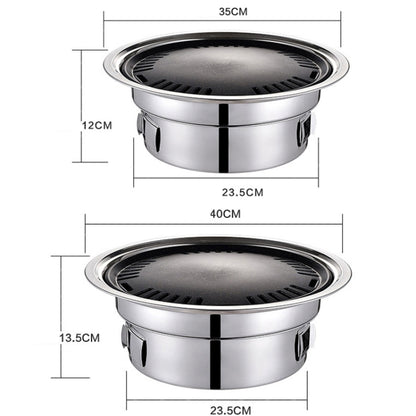 Household Stainless Steel Charcoal Barbecue Stove Outdoor Camping Portable Charcoal Stove Set, Size: 40cm(Complete Set) by bashfashion