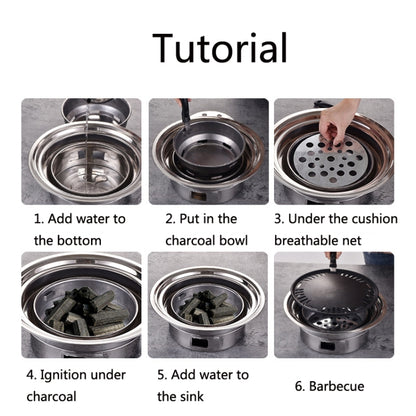 Household Stainless Steel Charcoal Barbecue Stove Outdoor Camping Portable Charcoal Stove Set, Size: 40cm(Complete Set) by bashfashion