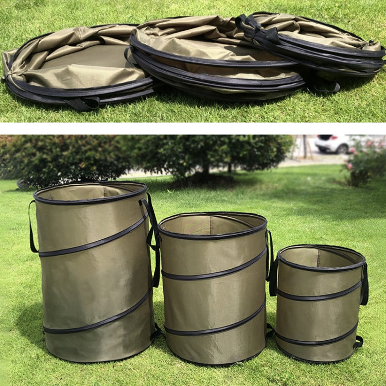 Pop-Up Outdoor Trash Can Lawn Garden Portable Leaves Garbage Bag, Size: M by bashfashion
