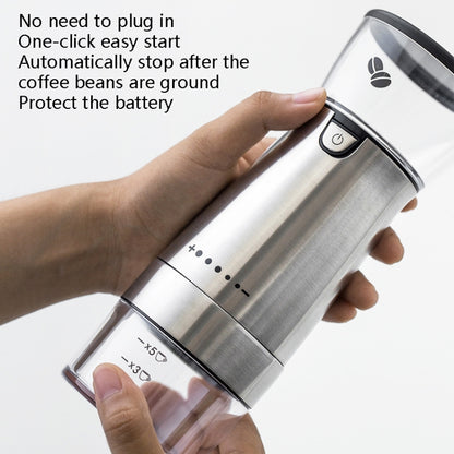 USB Rechargeable Coffee Machine Electric Coffee Grinder(Stainless Steel Color) by bashfashion