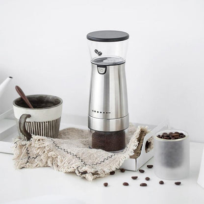 USB Rechargeable Coffee Machine Electric Coffee Grinder(Stainless Steel Color) by bashfashion
