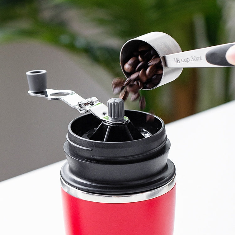 Portable Coffee Beans Grinder Home Hand-Cranked Coffee Machine Stainless Steel Grinder(Red) by bashfashion