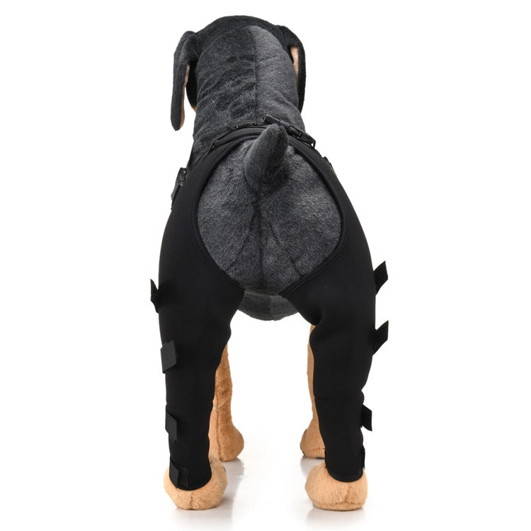 Pet Dog Leg Knee Guard Surgery Injury Protective Cover, Size: XS(Black) by bashfashion