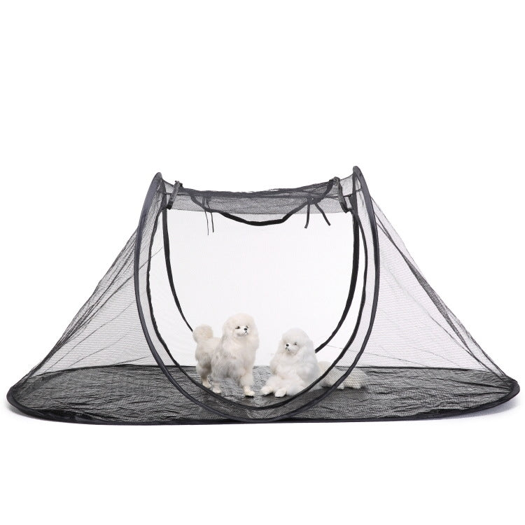 MQ-DZ55 Foldable Storage Outdoor Pet Tent Travel Cat And Dog Kennel(Green Bottom Black Network) by bashfashion