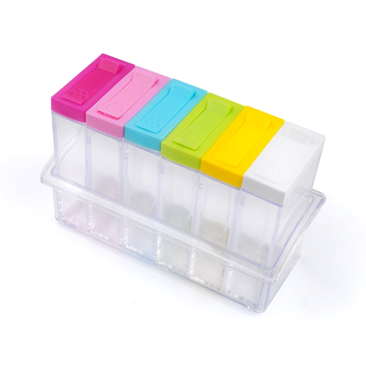 6 PCS/Set Transparent Spice Seasoning Box Storage Bottle by bashfashion