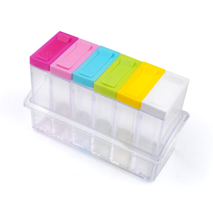6 PCS/Set Transparent Spice Seasoning Box Storage Bottle by bashfashion