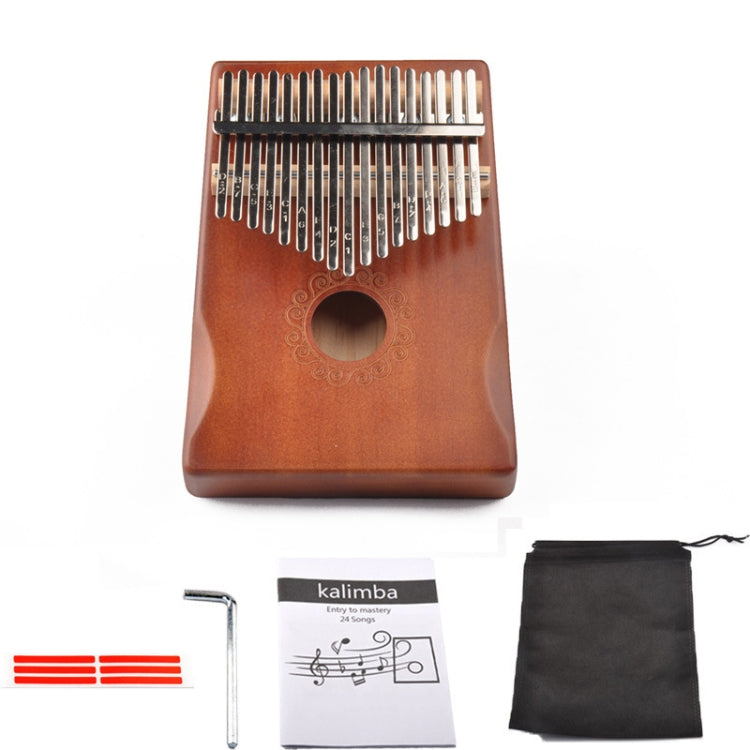 17-Tone Thumb Piano Kalimba Beginners Introduction Finger Piano, Colour: Brown Kit by bashfashion
