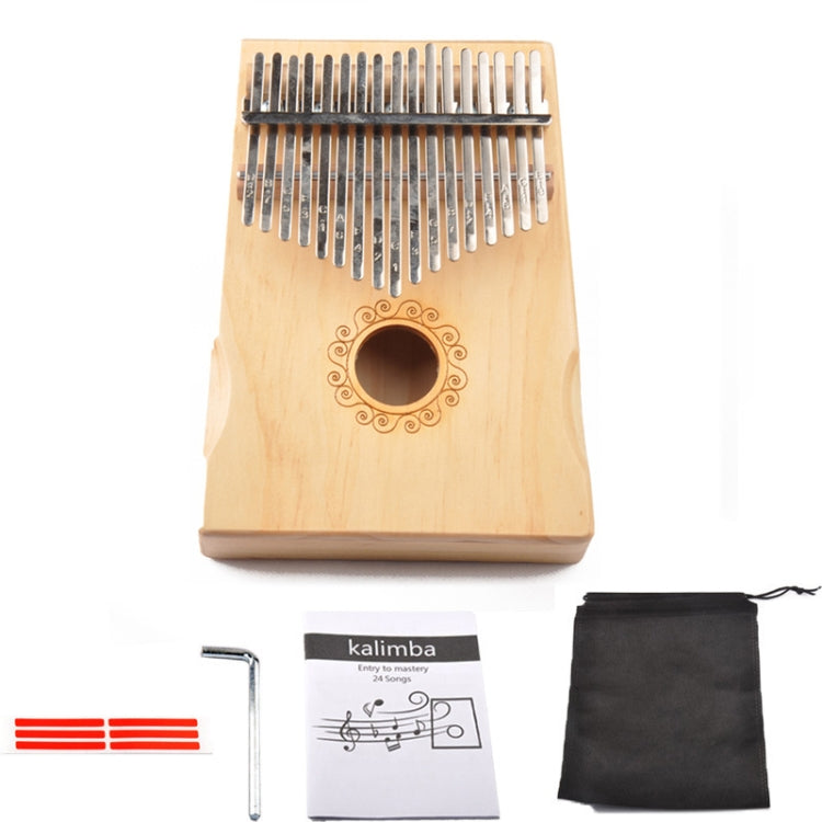 17-Tone Thumb Piano Kalimba Beginners Introduction Finger Piano, Colour: Wooden Kit by bashfashion