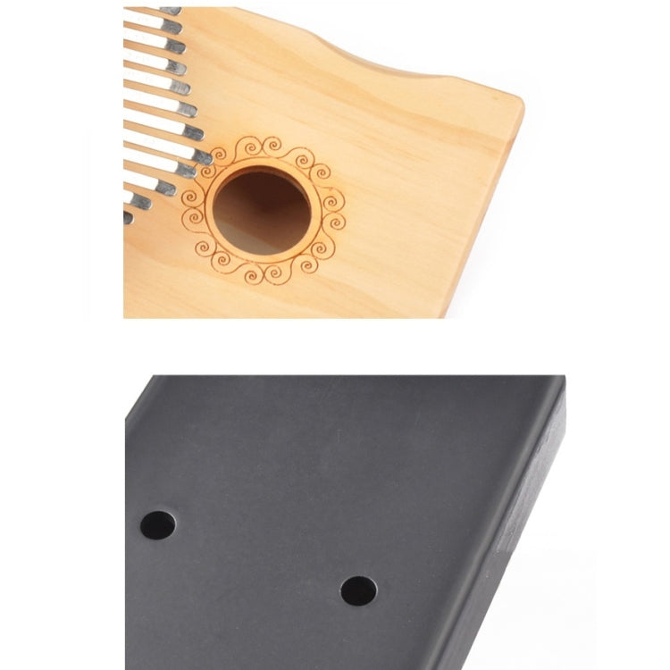 17-Tone Thumb Piano Kalimba Beginners Introduction Finger Piano, Colour: Wooden Kit by bashfashion