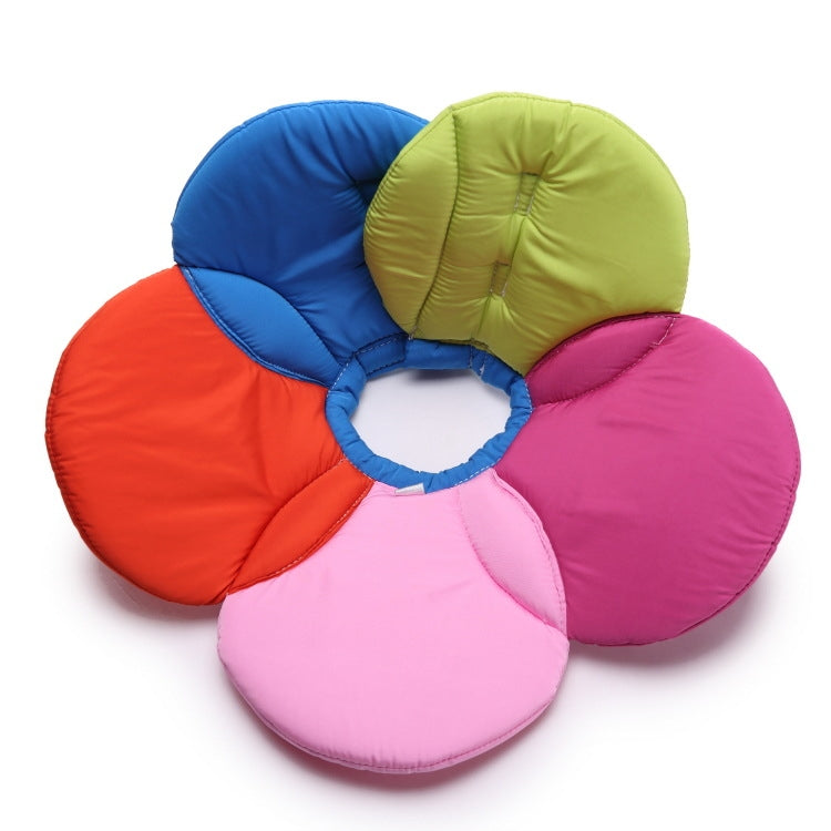 Pet Protection Collar Dog Flower Protection Collar, Specification: S(Rainbow) by bashfashion